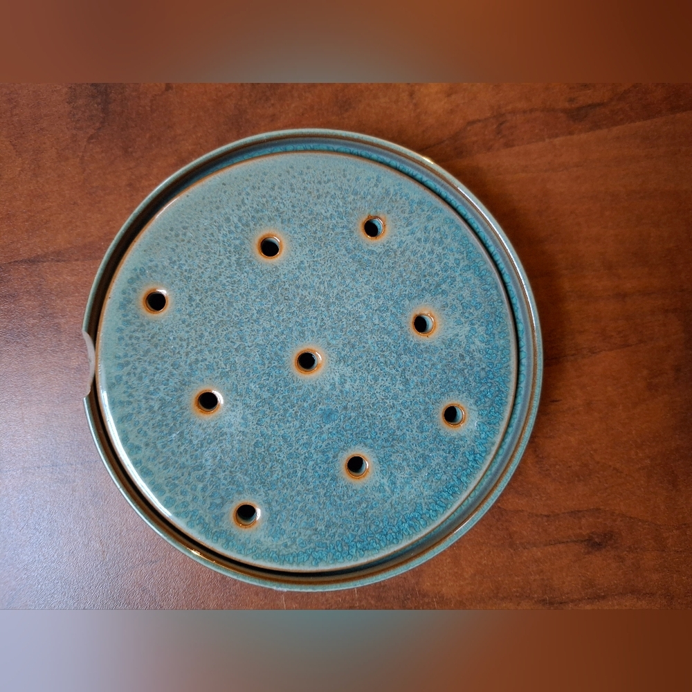 5" Round Stoneware Soap Dish W/Removeable Tray By Creative Co-Op Inc